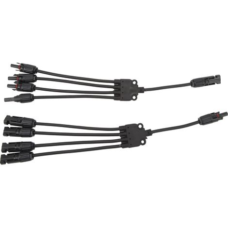 Kit d'outils pour connecteurs solaires : câble adaptateur parallèle en Y 1 vers 4 branches pour panneau solaire (1/5)