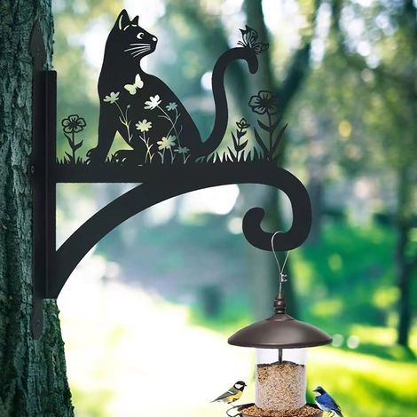 Support Mural En Fer - 40 x 31 x 8 cm - Pour Suspension De Porte-Plantes Paniers Fleurs Porte-Graines Porte-Lanternes Porte-Mobiles - 1 Pièce (1/3)