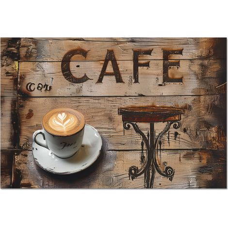 CRÉDENCE DE CUISINE Café - Bois - Café - Etagères 60x40 (1/5)