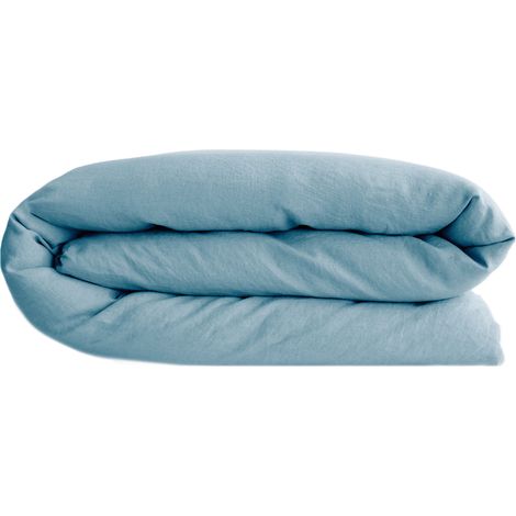 Housse de couette SONATE lin lavé froissé 200x200 cm (1/5)