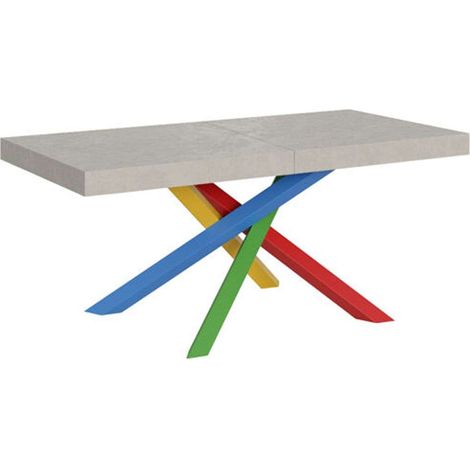 Tavolo allungabile 120/380x90 cm Volantis cashmere gambe multicolore 4/B (1/3)