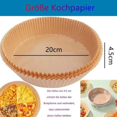 Feuille De Papier Sulfurisé - 30 Pièces - Résistant À La Chaleur Jusqu'à 220 °C - Pour Friteuse À Air Et Four - Jetable (1/4)