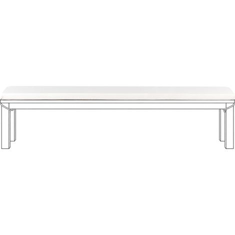 Bench Seat Pad Cushion Off-White Solid Colour String Ties UV Resistant Set Pad MONSANO (1/5)