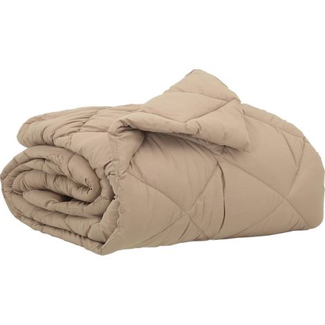 Duvet d'été simple Taupe 220 x 155 cm Microfibre (1/5)