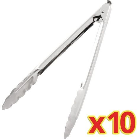 Pince de Service Professionnelle Inox 240 mm - Vogue Lot de 10 (1/2)