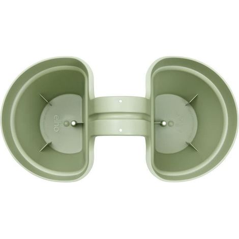 ELHO - Pot de fleurs - Vibia Campana Flower Twin 21 - Vert Pistache - Balcon extérieur - L 38.4 x W 20.5 x H 26.5 cm (1/4)