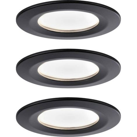 Paulmann Nova Coin faretto da incasso nero 10W LED