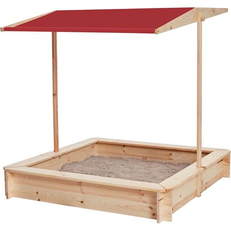 Sandkasten mit Dach 118x118x118cm