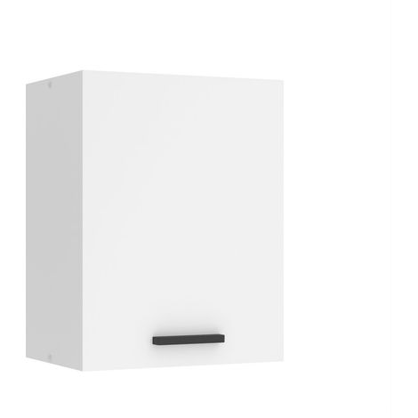 BELINI Meuble Haut Cuisine SG45 I Meubles de Cuisine - Mural, Rangements, 1 Porte I Taille: 29,6 x 45 x 58 cm I Armoire Murale avec Poignée en Métal I Couleur: Blanc Mat (1/5)
