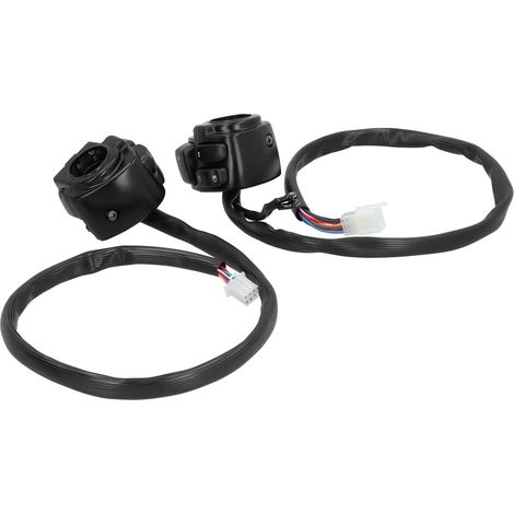 2 Stück 1-Zoll-Motorradlenkerschalter, schwarz – Universalknöpfe für Scheinwerfer, Blinker, Hupe und Gangschaltung (1/5)
