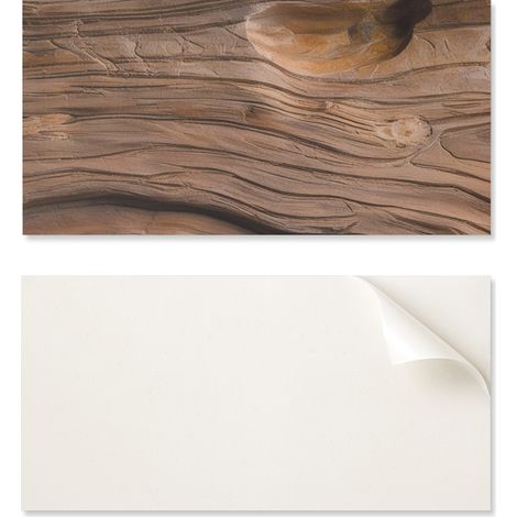 Juego de baldosas de vinilo autoadhesivas con vetas de madera natural de 10x40x20 cm.