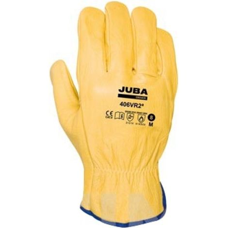 Guante piel flor vacuno driver amarillo 2a talla 7