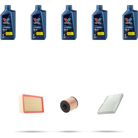 Kit tagliando 3 FILTRI e 5L OLIO compatibile con Peugeot 308 2.0 103kw Dal 2009 (1/5)