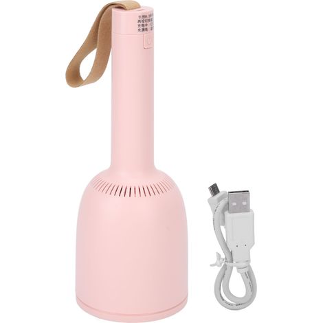 Aspirateur mini rotatif 360° pour bureau, silencieux, puissance d'aspiration élevée, recharge USB, rose, pour ongles et canapé (1/5)