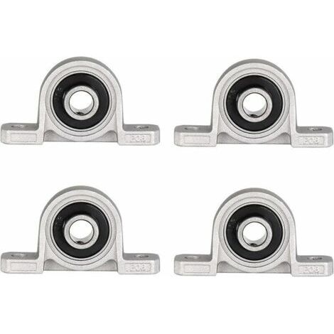 4 Pcs Roulements Bloc, 10mm Roulements à Billes, Paliers a Semelle, Roulements de Bloc d'oreiller, Bride Alésage Auto Support Monté Auto Régler (1/4)