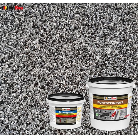 IsolBau Set Intonaco per Mosaico Mosaikputz BP30 20kg + Primer al Quarzo Quarzgrund 4kg (1/2)