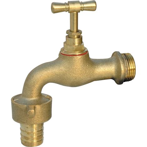Robinet en laiton 1/2 avec raccord 3/4 PLUVIA A179-01