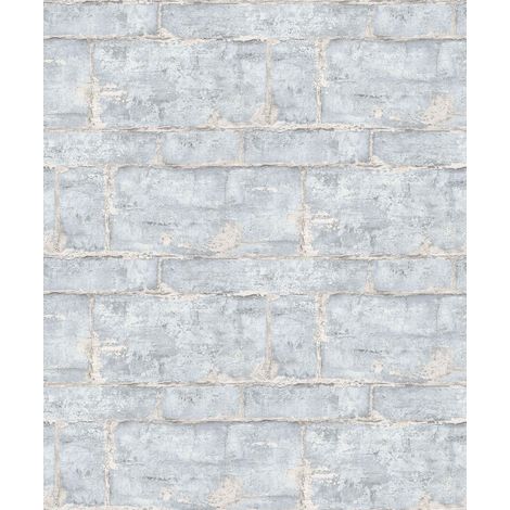 Papier peint moderne imitation fausse pierre gris Tapisserie tendance unie grise pour cuisine Papier peint intissé imitation fausse brique (1/5)