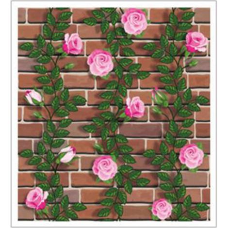 Rosenblumen-Wandtattoo, Schlafzimmer- oder Wohnzimmer-Hintergrund, dekorativer Wandaufkleber (1/5)
