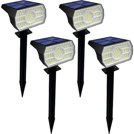 Conjunto de focos solares, 56 LED, panel de 2 W, batería de 1500 mAh, IP65, para caminos de jardín. (1/5)