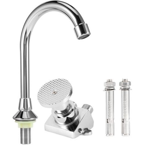 Pair - SJLERST Robinet lavabo pédale cuivre G1/2 hôpital laboratoire (1/5)