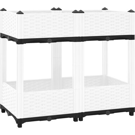 Jardinière de jardin - Balconnière à fleurs 80x40x71 cm Polypropylène BV312997 - BonneVie (1/5)