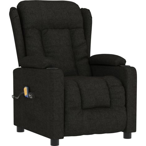 Fauteuil de massage inclinable électrique Noir Tissu 7 (1/5)