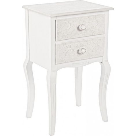 Cassettiera Legno Bianco Stile Classico da Interno - CLARA (1/5)