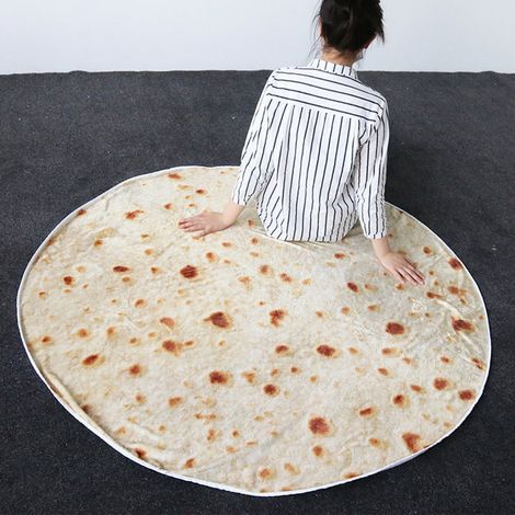 Couverture de plage ronde géante Burritos Tortilla, douce et confortable, en peluche originale pour enfants et adultes (1/5)