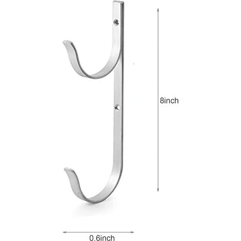 Lot de 2 supports en aluminium pour perche de piscine (1/5)