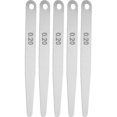 5pcs 0.2/0.3 Stainless Steel Feeler Gauge Ruler Welding Inspection Tool(0.2)