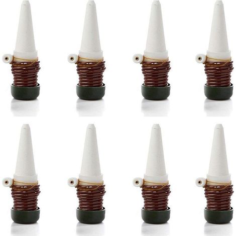 Lot de 8 d'irrigation, Distributeur d'eau automatique pour Céramique Chambre Plante d'irrigation Pointes, bonsaï, plantes, fleurs