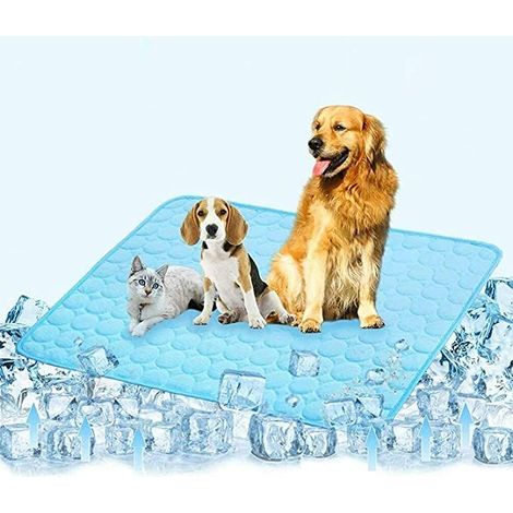 Tapis rafraîchissant d'été pour chiens et chats, auto-rafraîchissant et respirant, portable et lavable, couverture rafraîchissante pour petites, moyennes et grandes tailles. (1/3)