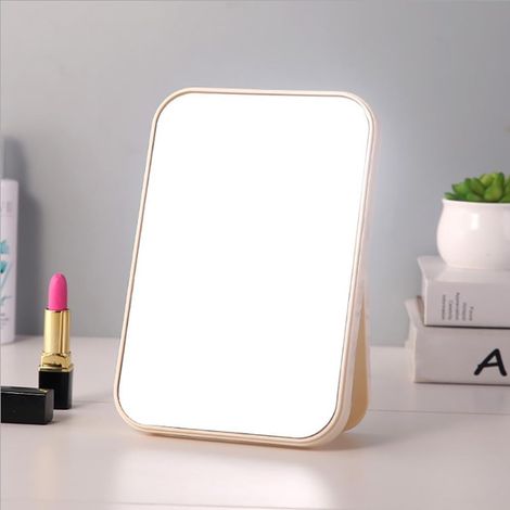 Miroir pliable portable avec support en métal, rotation réglable à 90°, miroir de maquillage de voyage, miroir de salle de bain suspendu pour la douche (1/4)
