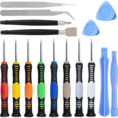 Kit de 16 Petit Tournevis Magnétiques, Mini Jeu Tournevis de Precision en Plastique et Acier Allié, pour La Réparation de Téléphones Portables, Ordinateurs, Lunettes, Montres (Colorée) (1/4)