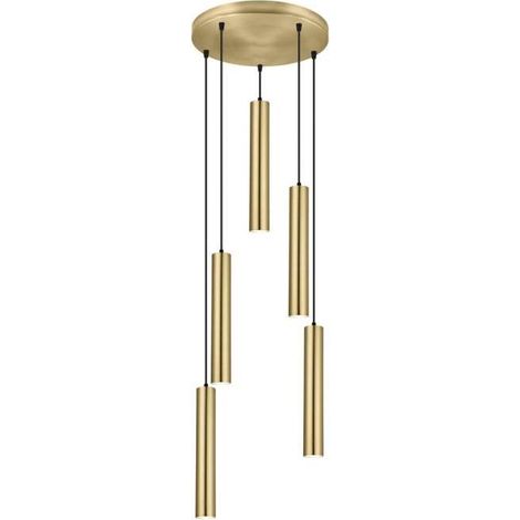 Colgante 5 luces modelo Antia acabado latón, 36cm(alto) 55cm(ancho) 55cm(fondo) (1/2)