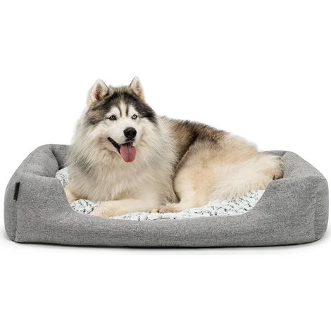 Panier Chien chiné, Coussin réversible, 110 x 80 cm, Gris (1/5)