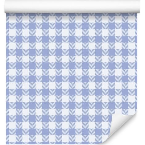 Papier peint à motifs bleu, bleu azur et blanc pour salon et chambre 50x1000 cm (1/5)