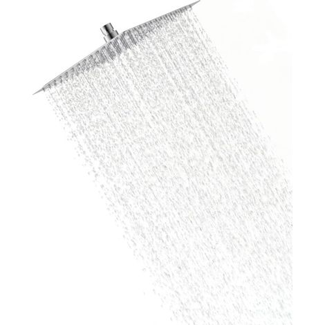 Duschkopf aus Edelstahl – Wassersparende Dusche, 30 cm quadratischer Duschkopf, universeller Regenduschkopf mit 1/2-Zoll-Gewinde, 360° drehbar (1/4)