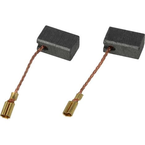 vhbw 2x Balais de charbon pour moteur électrique 12,9 x 6,2 x 7,9mm compatible avec Black und Decker G750 Type 3 outil électrique