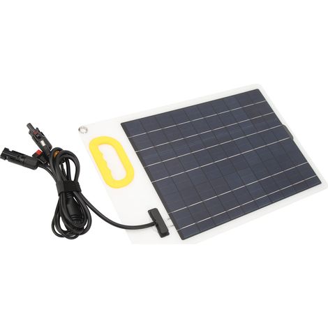 Kit panneau solaire 100W polycristallin, chargeur de batterie avec régulateur MPPT 30A et double port USB pour camping-car (1/5)