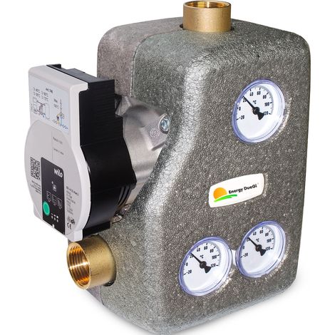 Modulo di ricircolo anticondensa con controllo termostatico per caldaie a combustibile solido per potenze sino a 90 Kw con attacco da 1"1/4 F pompa WILO YONOS PARA STG/8 taratura 55 gradi (1/4)
