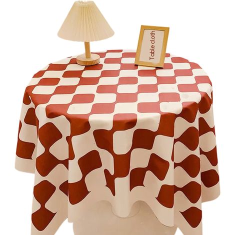 1 Nappe à carreaux, design tendance, matière résistante, pour table ronde ou basse, dortoir étudiant (1/5)