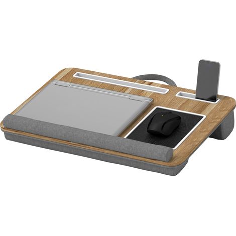 Support ordinateur portable lit avec traversin fente pour tablette ou téléphone tapis de souris repose-poignet poignée