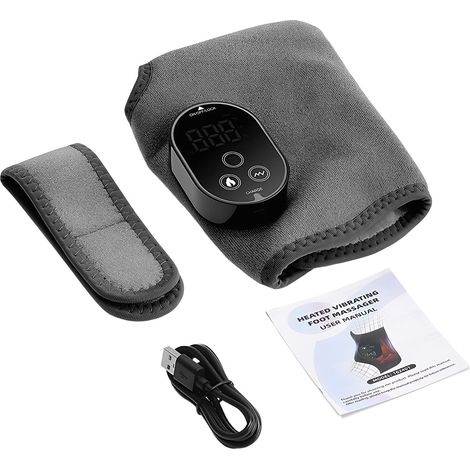 Masseur de cheville et de pied – Enveloppe chauffante sans fil – 6 réglages de température vibrant pour les pieds et les chevilles avec chaleur – pour réduire la fatigue et l'inconfort, la relaxation