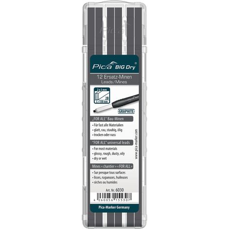 Jeu de mines Pica BIG-Dry 12x graphite universel 12 mines/ensemble