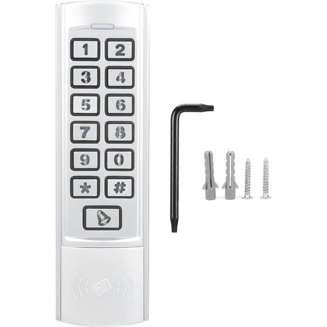 Contrôle d'accès RFID 13.56MHz avec clavier rétroéclairé en métal, système de sécurité Wiegand26, lecteur de cartes et code. (1/5)