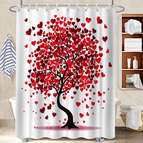 Rideau de bain imprimé polyester 180x180 lavable séparation douche pour une ambiance tropicale et dépaysante (1/5)