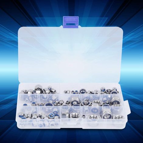 Écrous de blocage à vis, kit 165 pièces, assortiment (1/5)