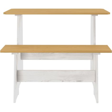 Maison Exclusive - Mesa de comedor con banco REINE madera de pino